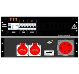 Ultralite Stromvert. STV 63A, FI, IN: CEE63 Anbaust./rücks. OUT: 2 CEE32 rücks., 6 LS C32