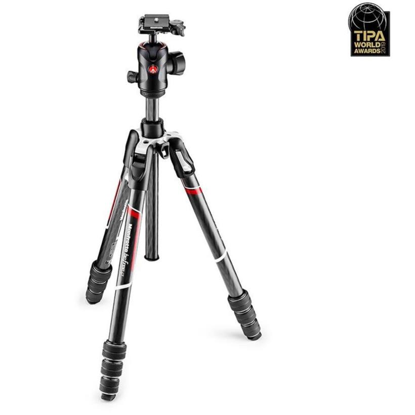 MANFROTTO Befree GT Alu Reisestativ Twist mit Kugelkopf 4 Segmente