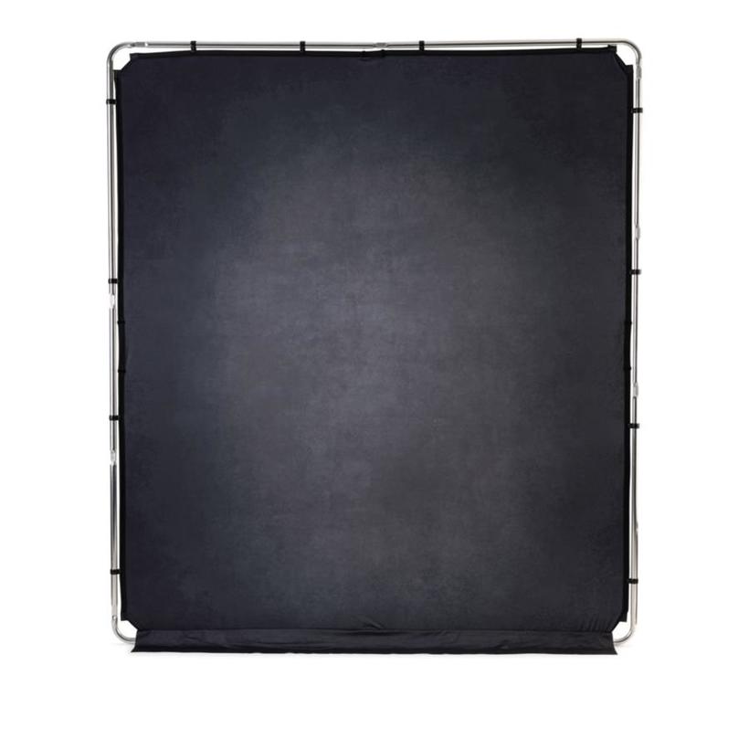 Manfrotto EzyFrame Vintage Pewter, 2 x 2,3m Hintergrund im Vintage-Stil, Farbe: Zinnfarbe, inkl. Rahmen und Tasche