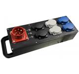 Ultralite Stromverteiler STG 16A, Indoor, IP40, IN: CEE16 Anbaustecker/oben, OUT: 6 Schuko, 3x Phasenleuchten