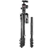 Befree 2N1 Alu, Klemmverschluss, integriertes Einbeinstativ Reisestativ QPL mit Tragetasche