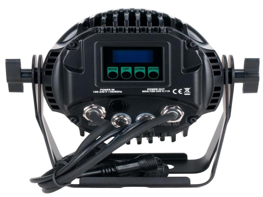 ELATION Sixpar 100 IP 7x 12 W RGBAW+UV LEDs, 15°,DMX 512-A (RDM), schwarz,IP 65