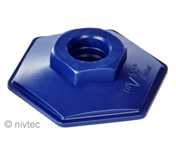 Nivtec Ersatzteil (Nr.14), Stellteller für Verstellspindel und Teleskopfuß, blau, PA6 schlagfest