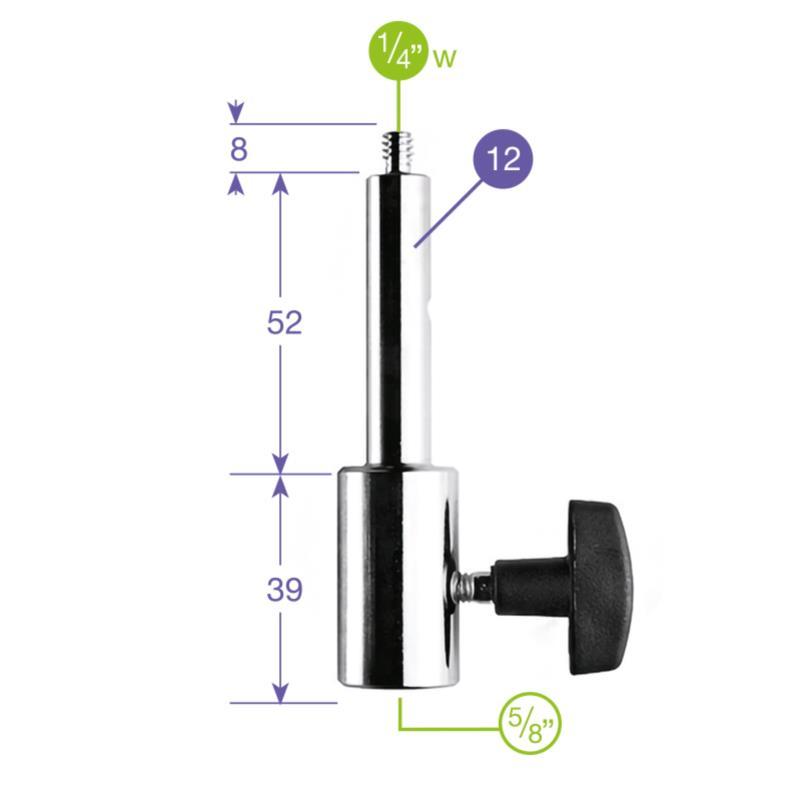 MANFROTTO ADAPTER BRONCOLOR 1/4" auf 5/8" im Set mit 119 Adapter 5/8" mit 1/4" & 3/8" Innengewinde