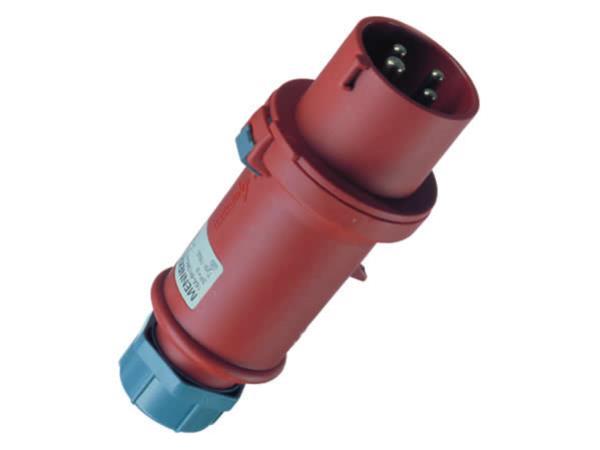 CEE Mennekes, 4pol, 16A/400V, Stecker, Farbe rot, IP44 "StarTOP", Anschluß: Schneid-Klemm-Technik