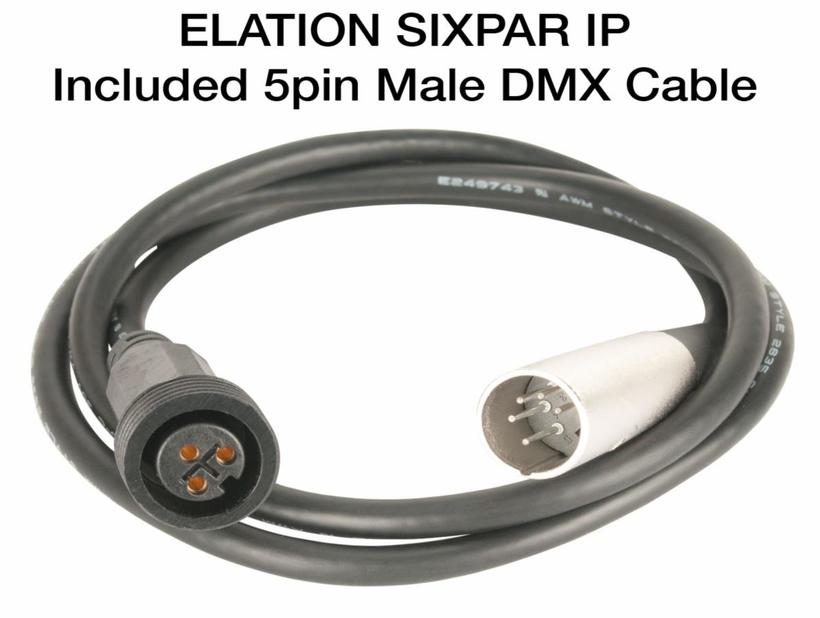 ELATION Sixpar 200 IP 12x 12 W RGBAW+UV LEDs, 15°,DMX 512-A (RDM), schwarz,IP 65