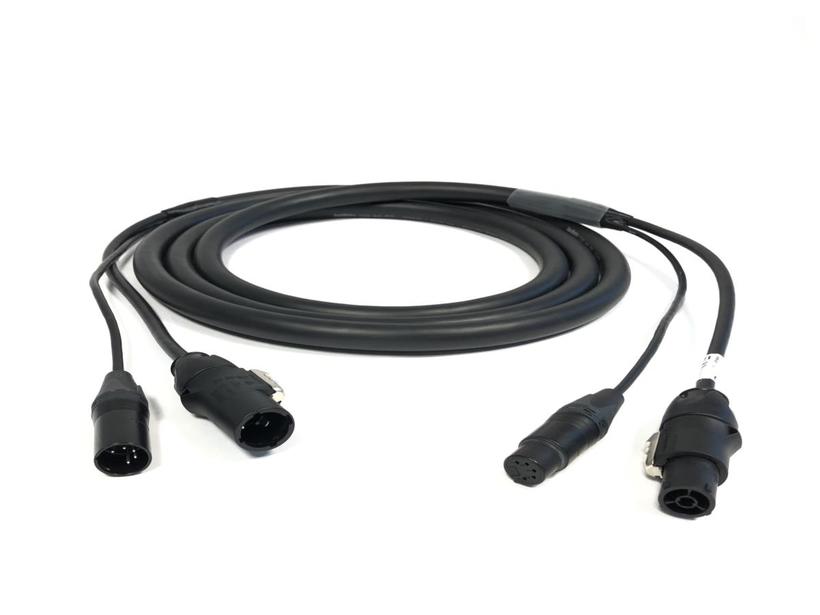 Ultralite Hybridkabel 5m, 3x1.5 Strom mit DMX PowerCon TRUE1 & XLR5 in/out, 110 Ohm, Preis auf Anfrage!!