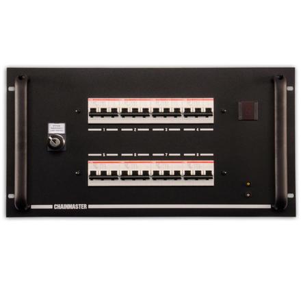 ChainMaster ProTouch Motor-Verteilung 8-ch, für Kettenzüge bis max. 1kW, BGV-C1 Einrichtbetrieb mit Gruppenabschaltung,