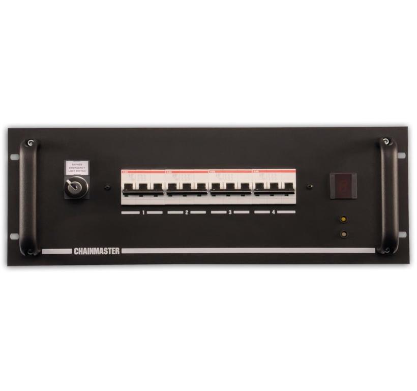 ChainMaster ProTouch Motor-Verteilung 4-ch, für Kettenzüge bis max. 1kW, BGV-C1 Einrichtbetrieb mit Gruppenabschaltung,