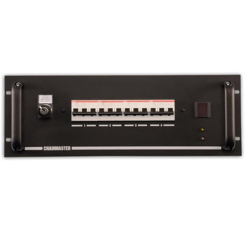 ChainMaster ProTouch Motor-Verteilung 4-ch, für Kettenzüge bis max. 1kW, BGV-C1 Einrichtbetrieb mit Gruppenabschaltung,