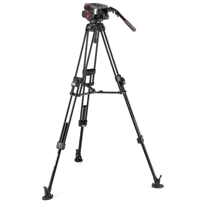 MANFROTTO Videokopf 509 mit Stativ 645 Fast Twin Carbon und Tasche