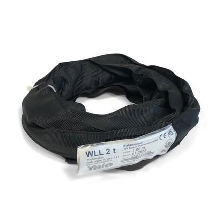 Yale Rundschlinge SSE BGV C1 1000kg, Umfang 2m / Länge 1m schwarz, mit Stahlseileinlage (SSE), WLL 2000kg,  max. 150°C