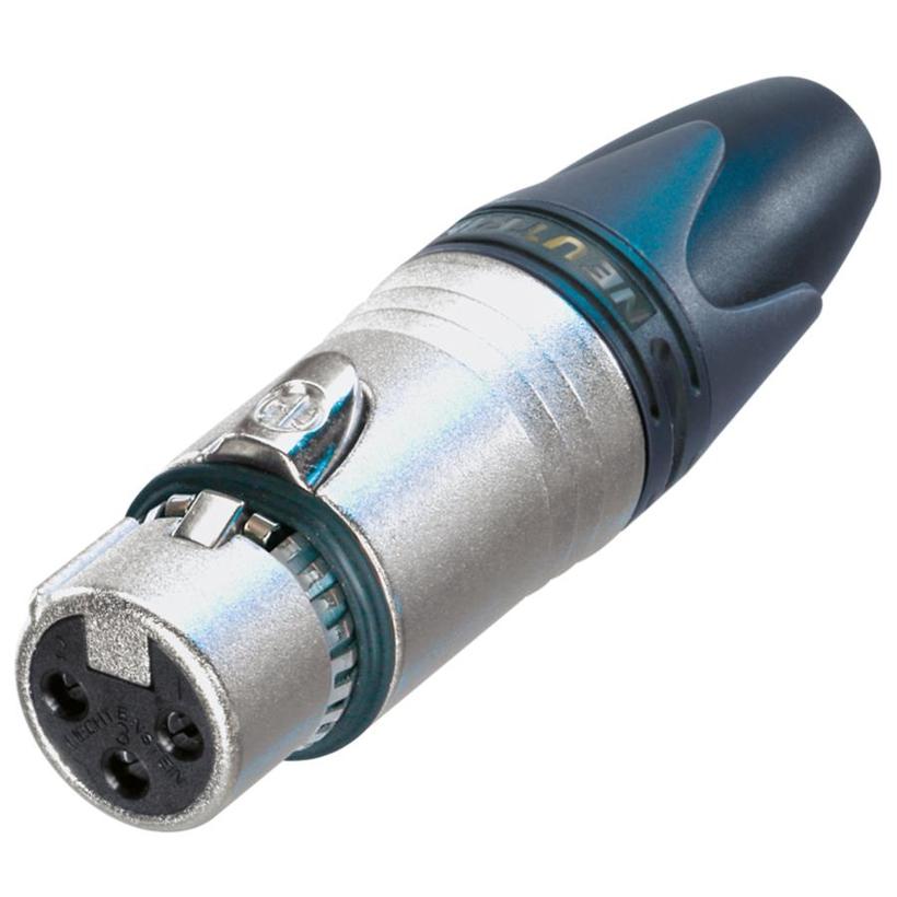 Neutrik 3pol EMC-XLR Kabelbuchse, vernickeltes Gehäuse Silber beschichtete Kontakte