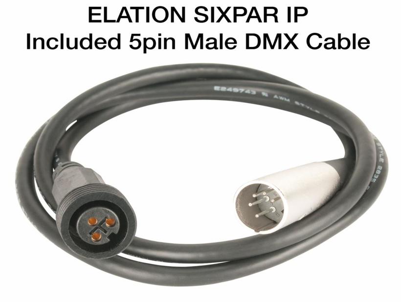 ELATION Sixpar 300 IP 18x 12 W RGBAW+UV LEDs, 15°,DMX 512-A (RDM), schwarz,IP 65