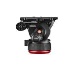 MANFROTTO Fluid-Videokopf 504X mit Carbonfaser- -Doppelrohrstativ, Mittelspinne und Tasche