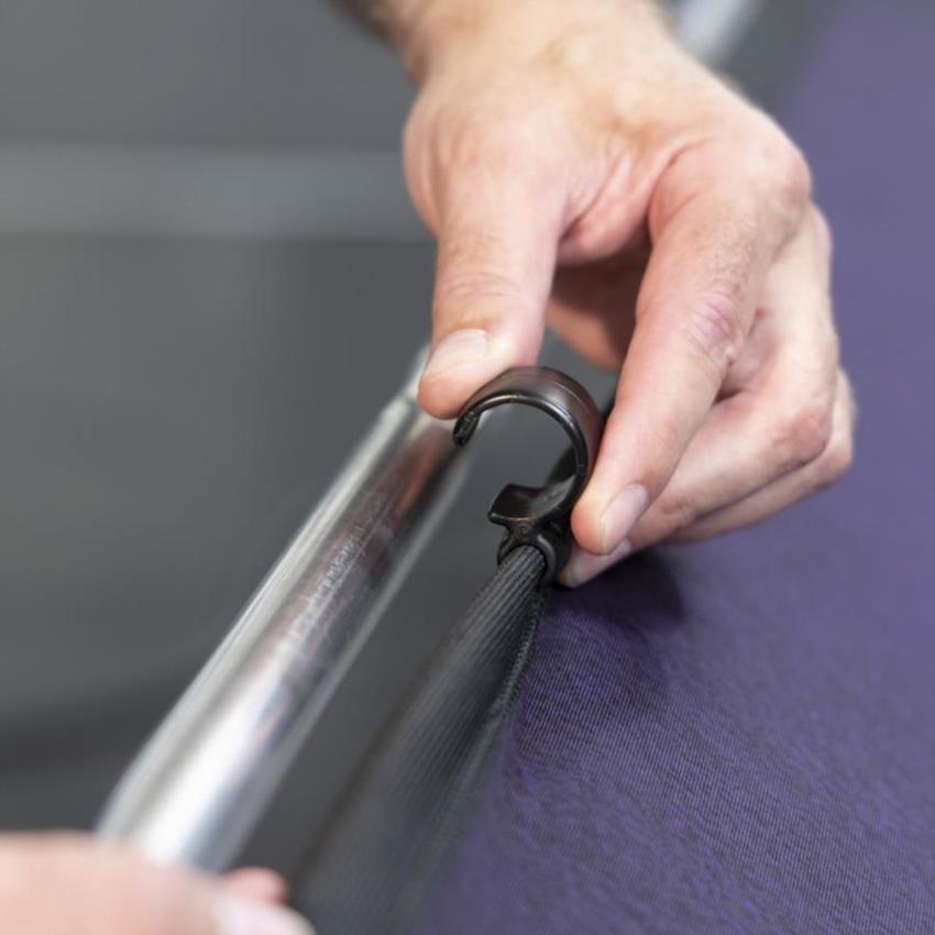 Manfrotto EzyFrame Vintage Aubergine, 2 x 2,3m Hintergrund im Vintage-Stil, Farbe: Aubergine, inkl. Rahmen und Tasche