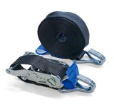 Ultralite Zurrgurt mit Ratsche, 2-teilig, 35mm, Länge: 06.0m 2000kg, SCHWARZ, Doppelspitzhaken, DIN 60060, EN12195-2