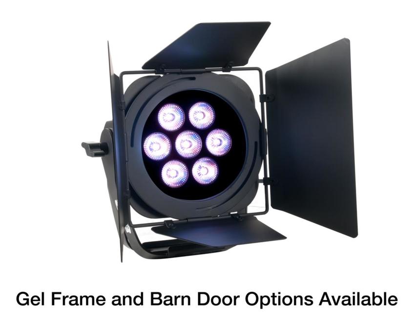 ELATION Sixpar 100 IP 7x 12 W RGBAW+UV LEDs, 15°,DMX 512-A (RDM), schwarz,IP 65