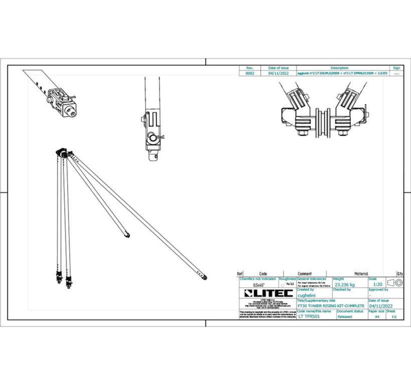 Litec TFRS01 Tower rising kit, complete