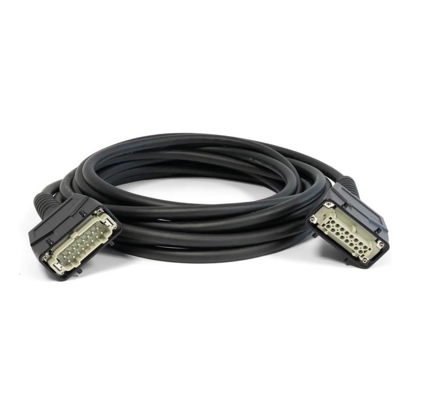 Ultralite Lastkabel HB16, 18x1.5mm², 05m, SCHWARZ, Tü/Tü 16pol Stecker/Buchse mit Lapp SKINTOP® BS Kunststoffverschr.