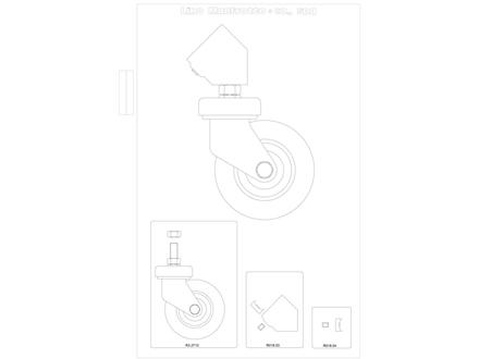MANFROTTO 80MM WHEEL+M10 NUT ASSY Manfrotto-Lighting / Avenger / Ersatzteil