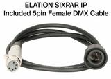 ELATION Sixpar 100 IP 7x 12 W RGBAW+UV LEDs, 15°,DMX 512-A (RDM), schwarz,IP 65