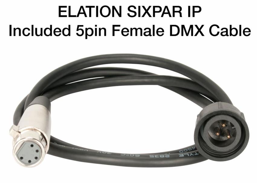ELATION Sixpar 100 IP 7x 12 W RGBAW+UV LEDs, 15°,DMX 512-A (RDM), schwarz,IP 65