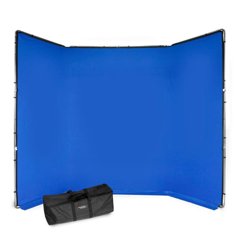 MANFROTTO Chroma Key FX Background Blue 4m x 2.9m (Kit mit Stoff und Rahmen)