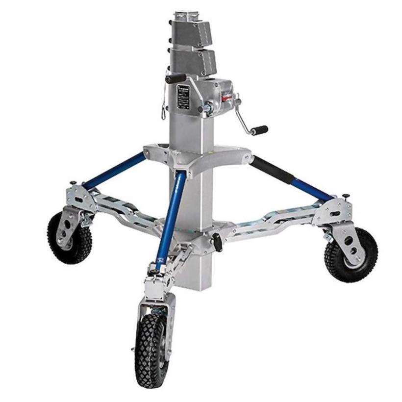 MANFROTTO LONG JOHN SILVER JUNIOR STAND FF EQUIPPED WITH FOAM FILL WHEELS !!AUSLAUFARTIKEL!!RESTPOSTEN!