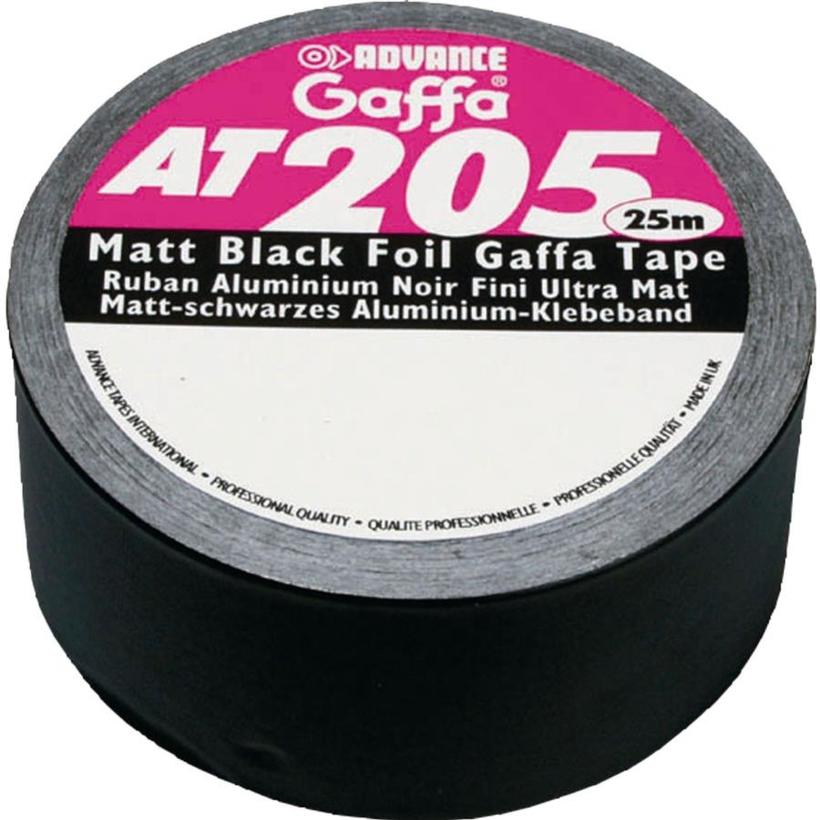 Advance Tapes AT 205 ALU TAPE  MATT BLACK FOIL 50mm / 25 m Black Wrap, AT205