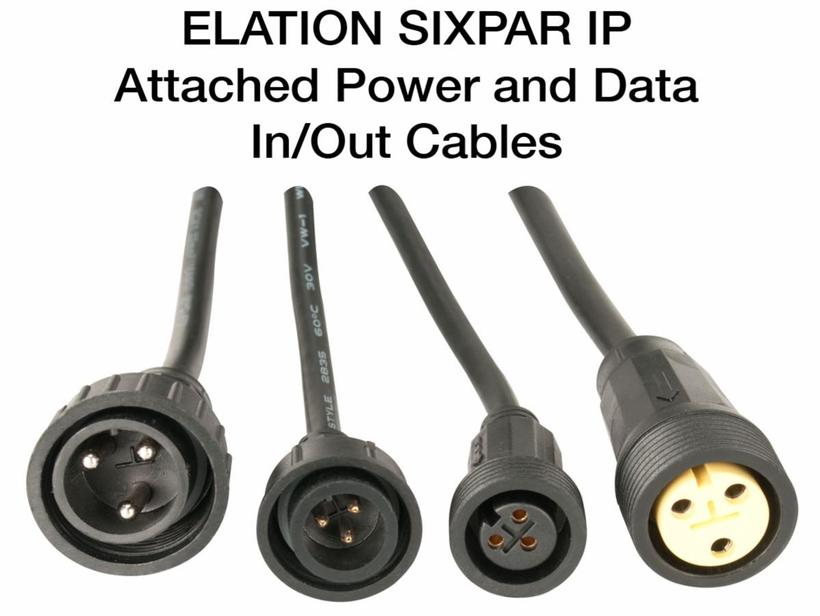 ELATION Sixpar 100 IP 7x 12 W RGBAW+UV LEDs, 15°,DMX 512-A (RDM), schwarz,IP 65