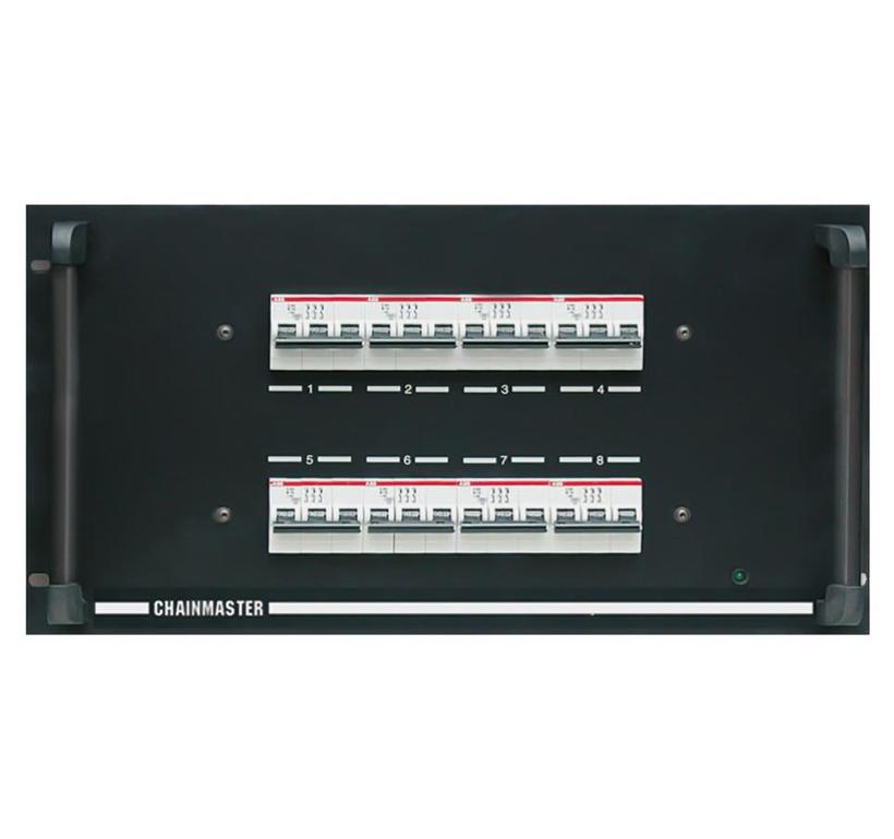 ChainMaster Handsteuerung D8,  8-Kanal, Typ II, Fernbedienung 6m Kabel, für Motoren bis 3kW, IN: CEE63/5,