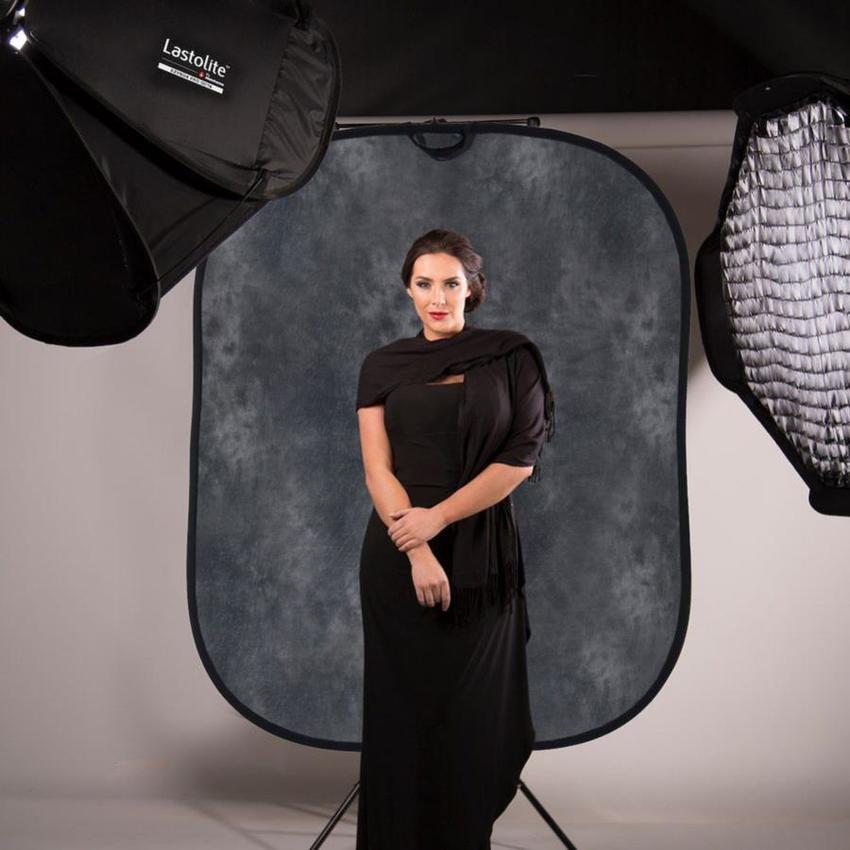 Lastolite Falthintergrund Doppelseitig Schwarz/Grau 150x180cm inklusive Tasche