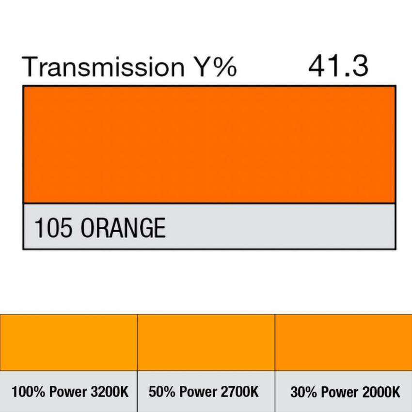 LEE-Filters, Nr. 105, Rolle 762x122cm normal, Orange
