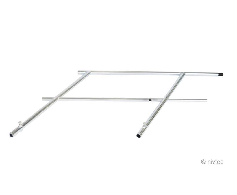 Nivtec Sicherheitsgeländer Treppe, Dreifach-Mittelstück Höhe 100cm, Handlauf-Stahlrohr Ø33.7mm, galvanisch verzinkt