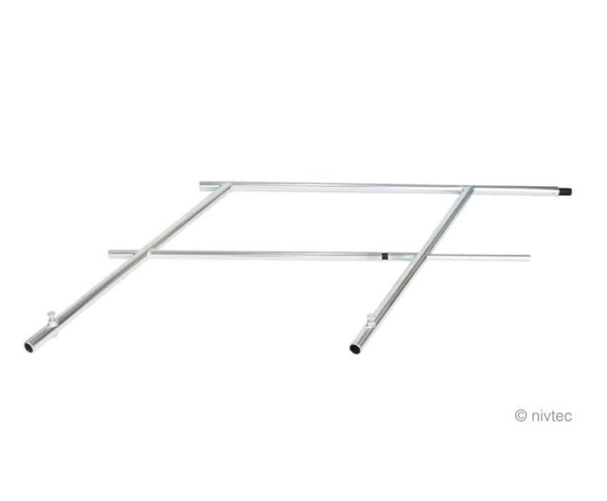 Nivtec Sicherheitsgeländer Treppe, Dreifach-Mittelstück Höhe 100cm, Handlauf-Stahlrohr Ø33.7mm, galvanisch verzinkt