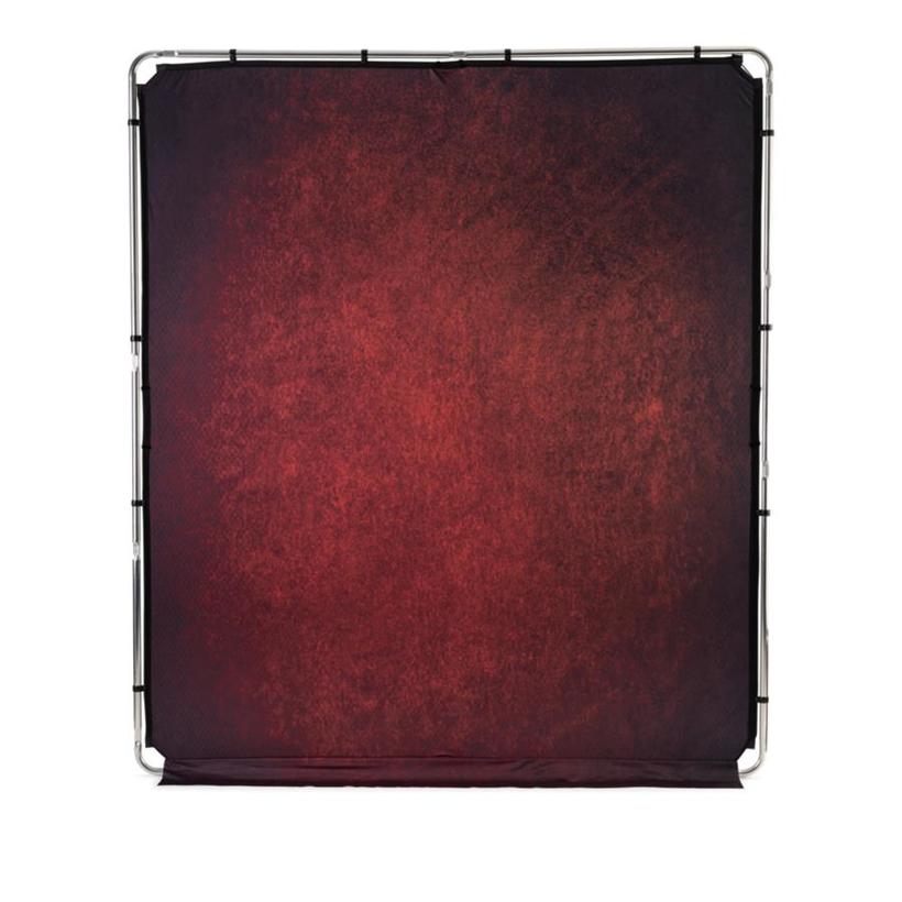 Manfrotto EzyFrame Vintage Crimson, 2 x 2,3m Hintegrund im Vintage-Stil, Farbe: Purpurrot, inkl. Rahmen und Tasche
