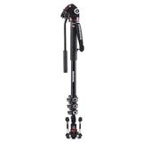 MANFROTTO XPRO Alu Video-Einbeinstativ mit 2-Wege-Neiger 4 Segmente