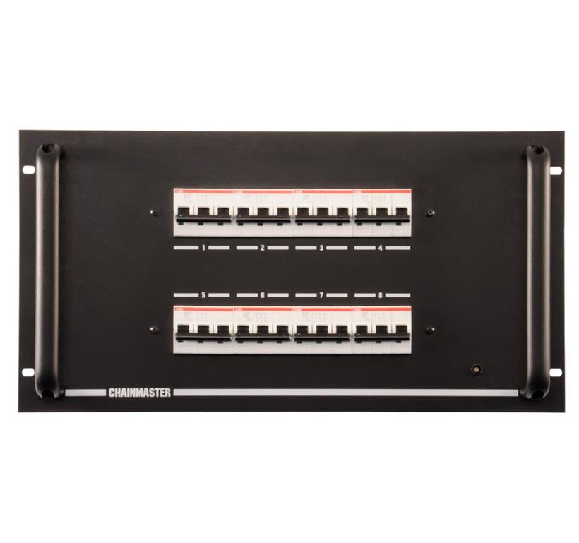 ChainMaster Handsteuerung D8,  8-Kanal, LED Fernbedienung 6m Kabel, für Motoren bis 1kW, IN: CEE32/5,