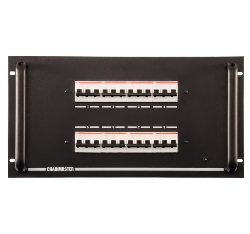 ChainMaster Handsteuerung D8,  8-Kanal, LED Fernbedienung 6m Kabel, für Motoren bis 1kW, IN: CEE32/5,