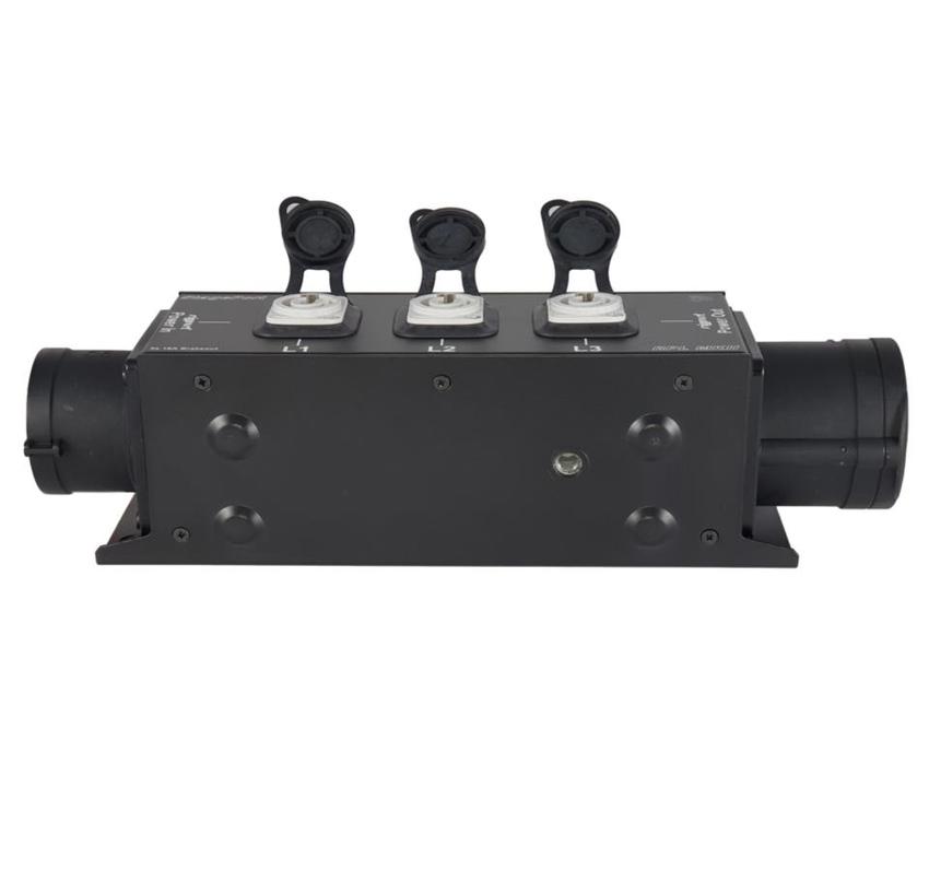 StagePort16 - 3-Phasen-Stromverteiler mit seitlichen Abgängen und Powercon Abgriffen aller drei Phasen