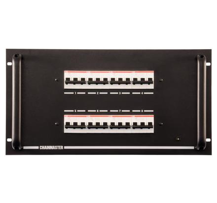 ChainMaster Handsteuerung D8,  8-Kanal, LED Typ II, Fernbedienung 6m Kabel, für Motoren bis 1kW, IN: CEE32/5,