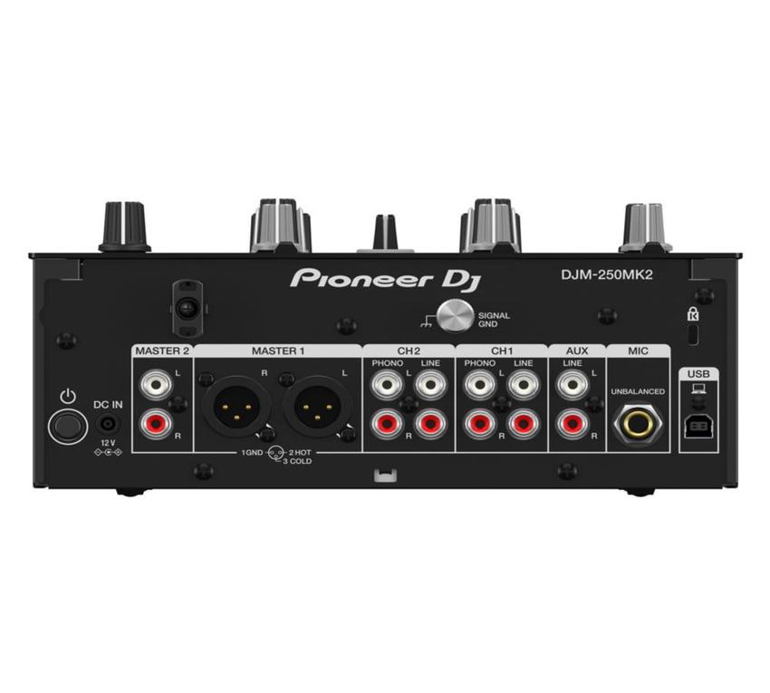 Pioneer DJM-250MK2, DJ-Mixer, 2 Kanäle, SCHWARZ 2-Kanal-DJ-Mixer mit unabhängigem Kanalfilter