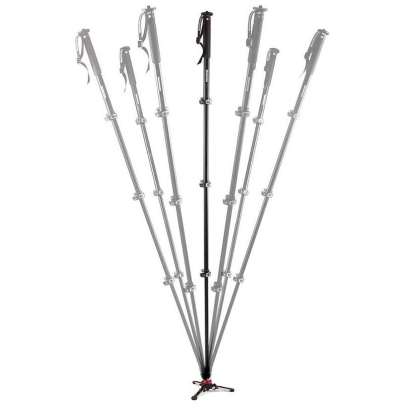MANFROTTO XPRO Video-Einbeinstativ Aluminium mit Kopf 4 Segmente