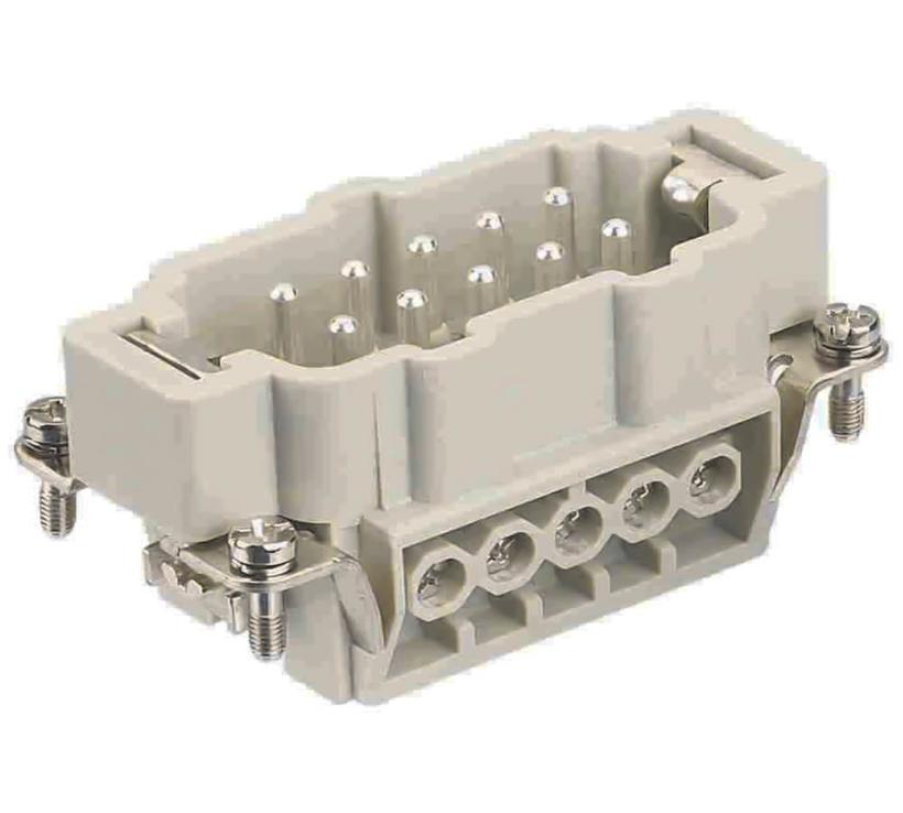 Harting HB-10 SS, Steckereinsatz mit Drahtschutz STI-S Stifteinsatz, Schraubanschluß