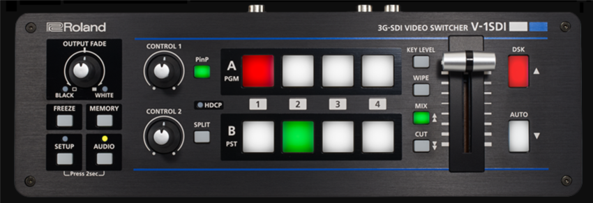 Roland V-1SDI, kompakter 4-Kanal, 3G-SDI Switcher inkl 1x Multiformat-HDMI