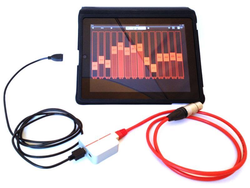 ULTRALITE DMXPEN Action "Fil-Rouge", DMX-Software 32 Szenen 4 Chaser, (Software gibt es kostenlos im App Store) Nur IPAD