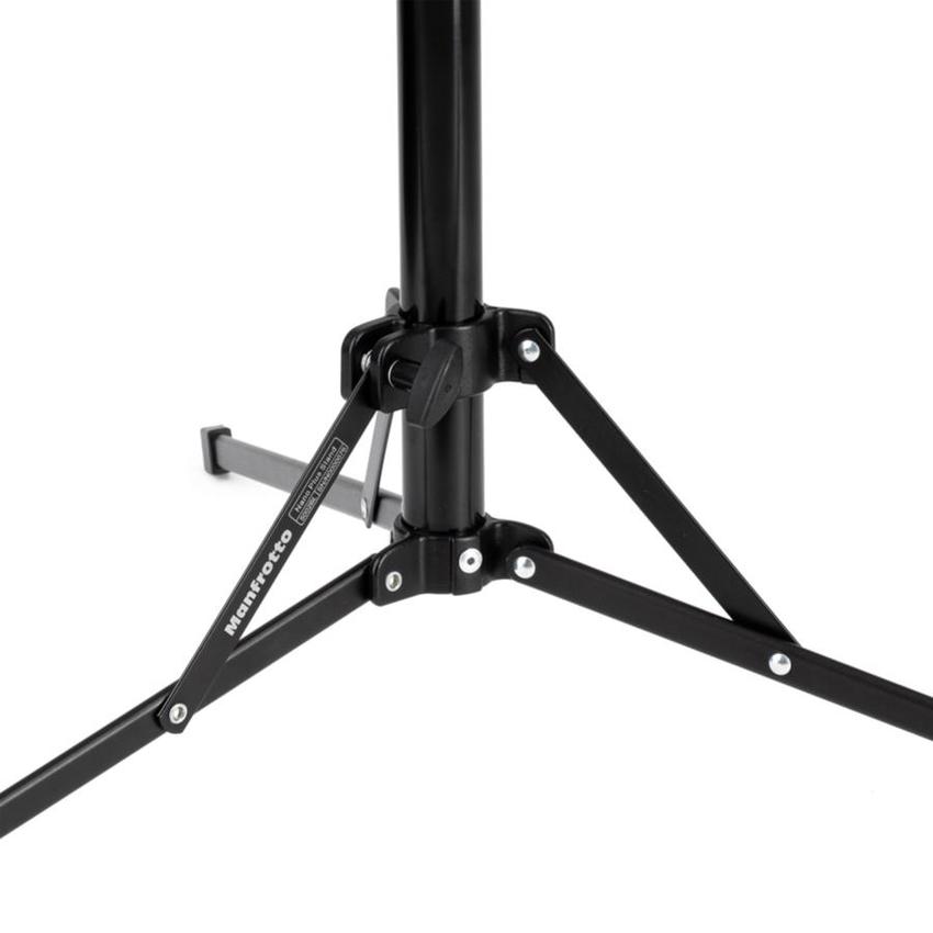 MANFROTTO NANO PLUS STAND, BLACK Stativ mit  Nivellierbein & herausnehmbarer Mittelsäule