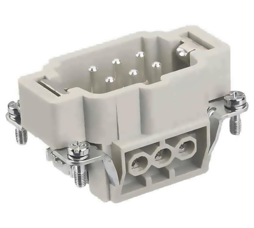 Harting HB-6 SS, Steckereinsatz mit Drahtschutz STI-S Stifteinsatz, Schraubanschluß