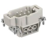 Harting HB-6 SS, Steckereinsatz mit Drahtschutz STI-S Stifteinsatz, Schraubanschluß